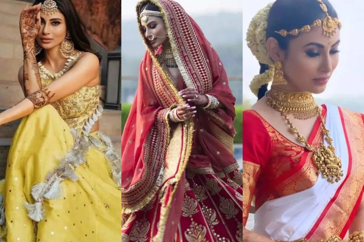 Outfits Mouni Roy wore for her wedding